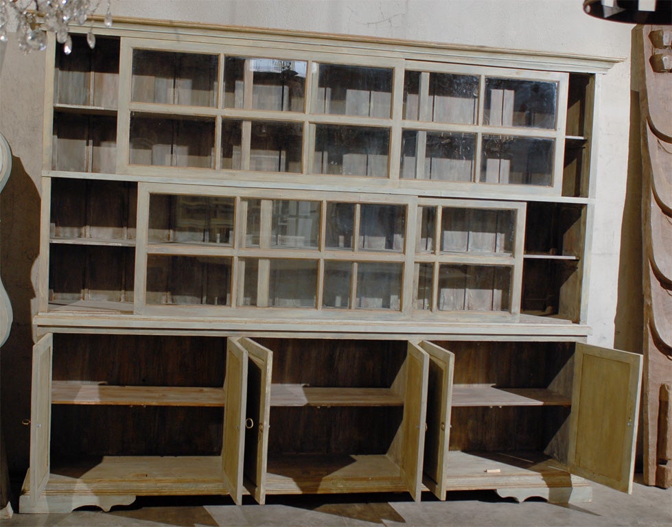 wood china cabinet with glass doors