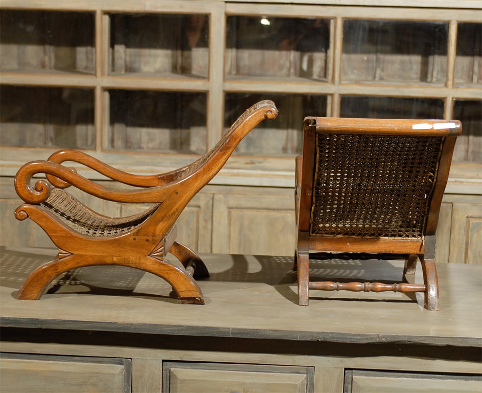 Indian Pair of 19th Century British Colonial Child's Chairs For Sale