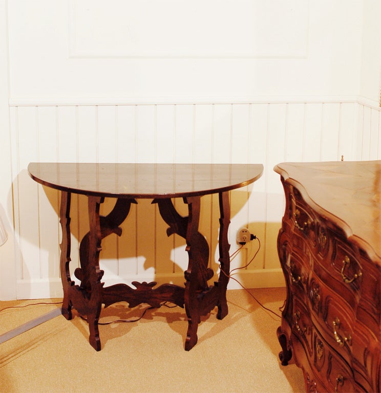 Oak Spanish style Console Table