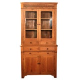 Antique 19th Century Pine Step Back Cupboard