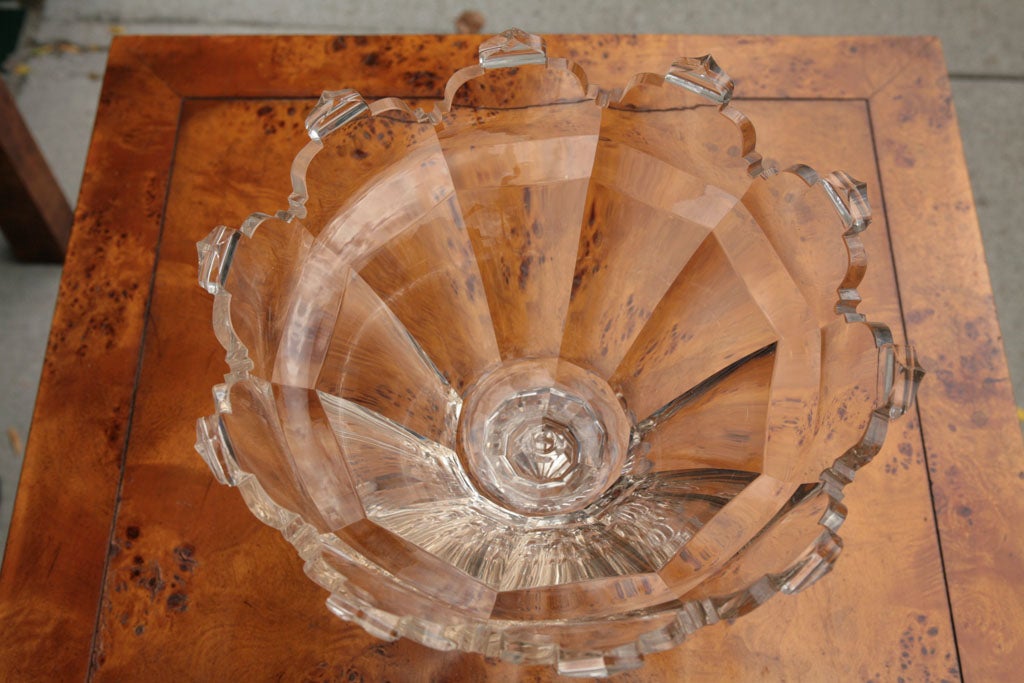 19th Century  Gothic Cut Crystal Irish Footed Bowl For Sale 2