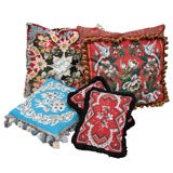 Antique A collection of 19th Century Bead work Pillows