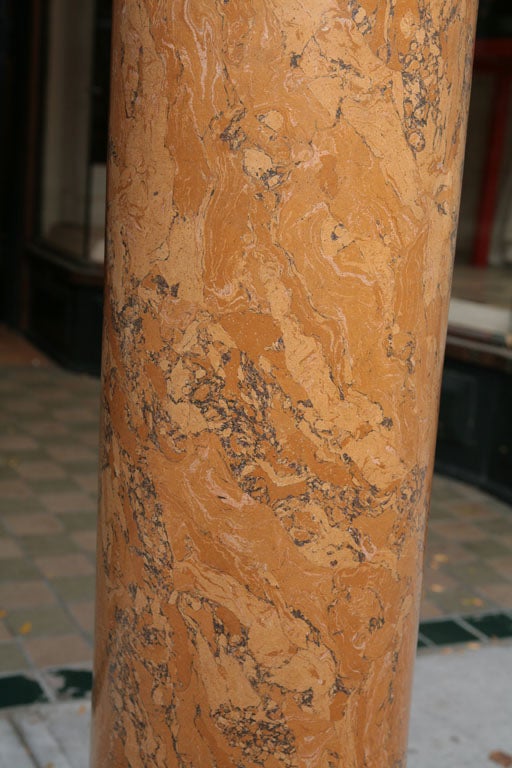 19th Century Italian Scagliola and Marble Pedestal For Sale 3