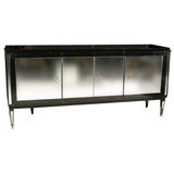 Maison Jansen Ebonized Glass Front Sideboard