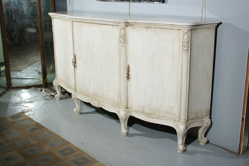 Marble Top Louis XV Style Sideboard attrib M. Jansen