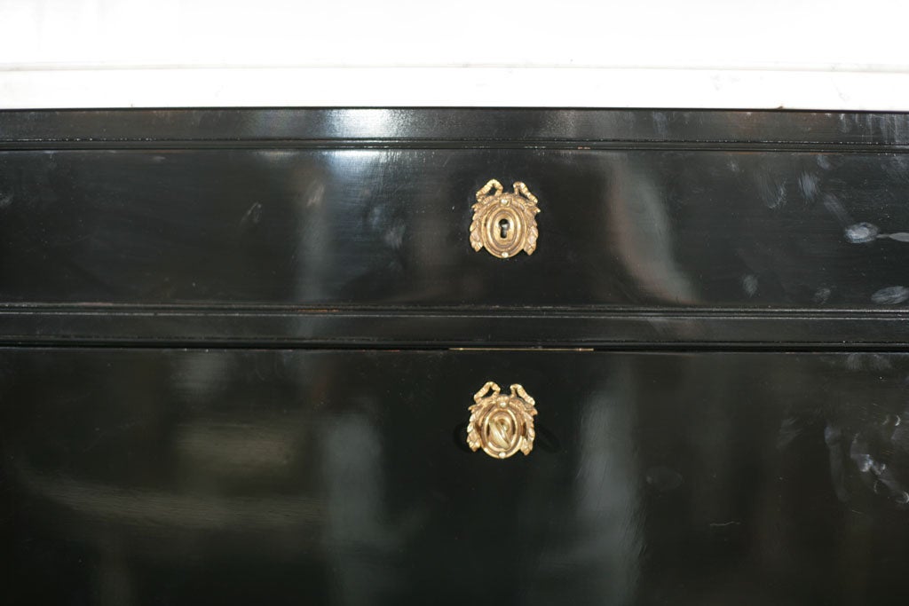 Maison Jansen Ebonized Secretaire a Abbatant