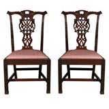 Antique Pair of Chinese Chippendale Chairs