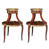 Pair of French Mahogany End / Tea Tables