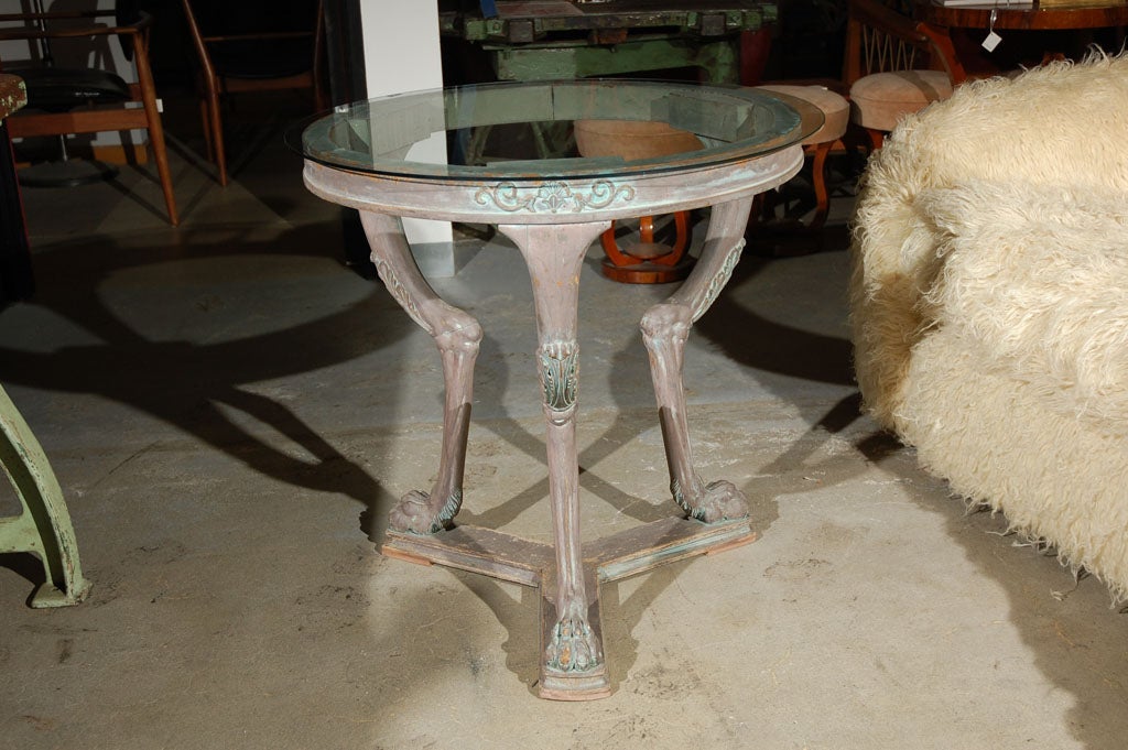 19th Century Neoclassical Clawfoot Table