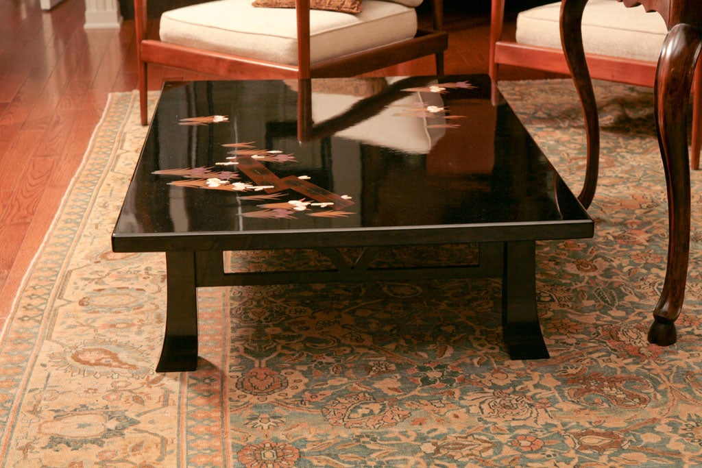 Black Lacquered Low Cocktail Table 3