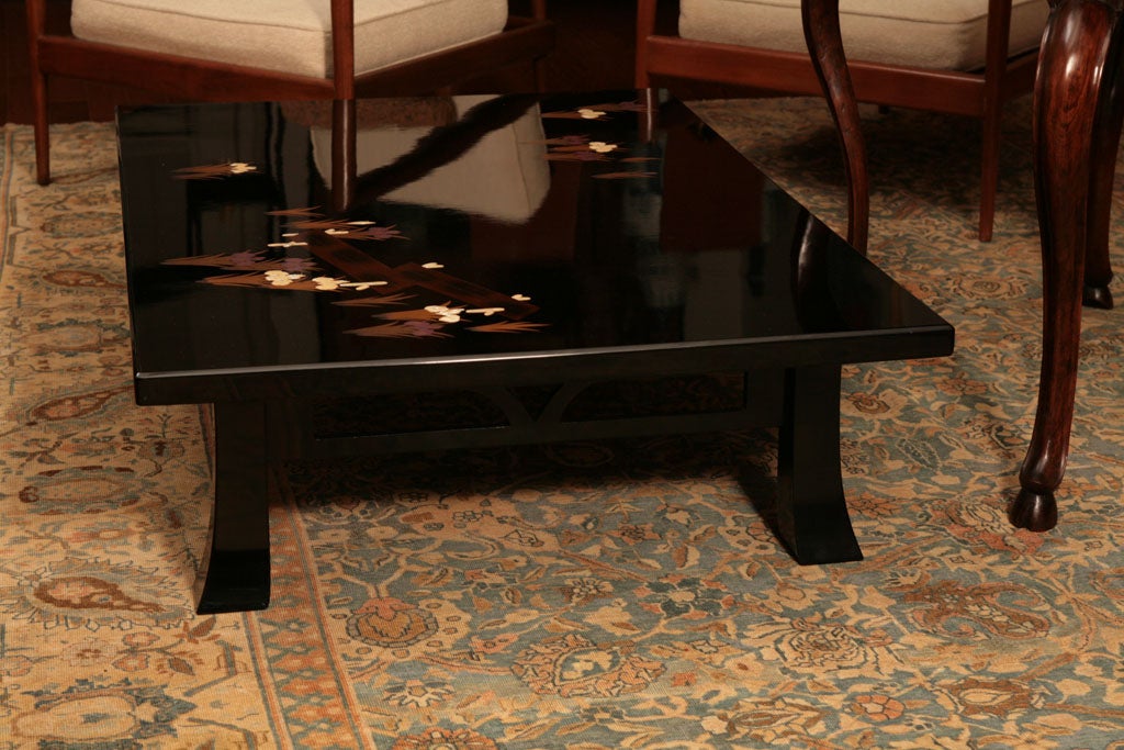 Black Lacquered Low Cocktail Table 4