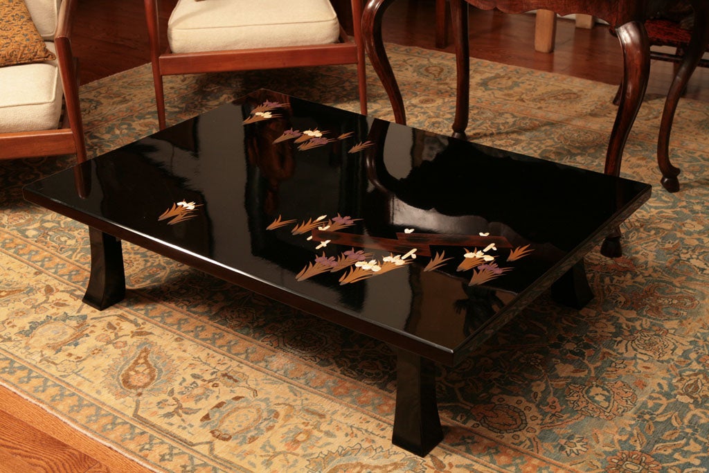 Black Lacquered Low Cocktail Table 5
