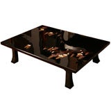 Black Lacquered Low Cocktail Table