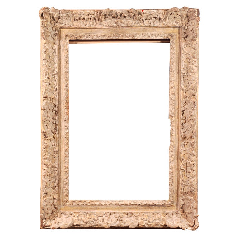 Hand Carved Louis 16th Style Frame For Sale