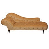 Antique A 19th Century Day Bed with New Camel Velvet Upholstery