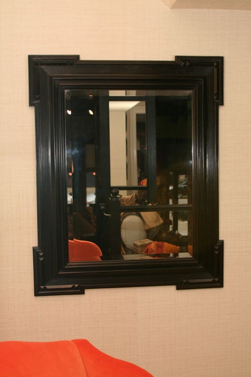 A 19th Century Dutch Louis XIII Style Ebonized Mirror 2