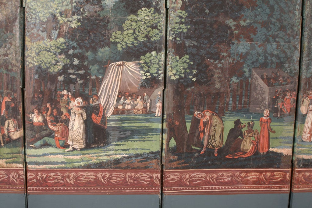 Dufour French Wallpaper Panel Screen, Circa 1815 3