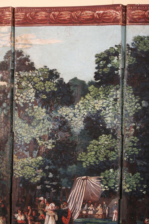 Dufour French Wallpaper Panel Screen, Circa 1815 4