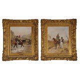 Pair of Napoleonic Military Paintings