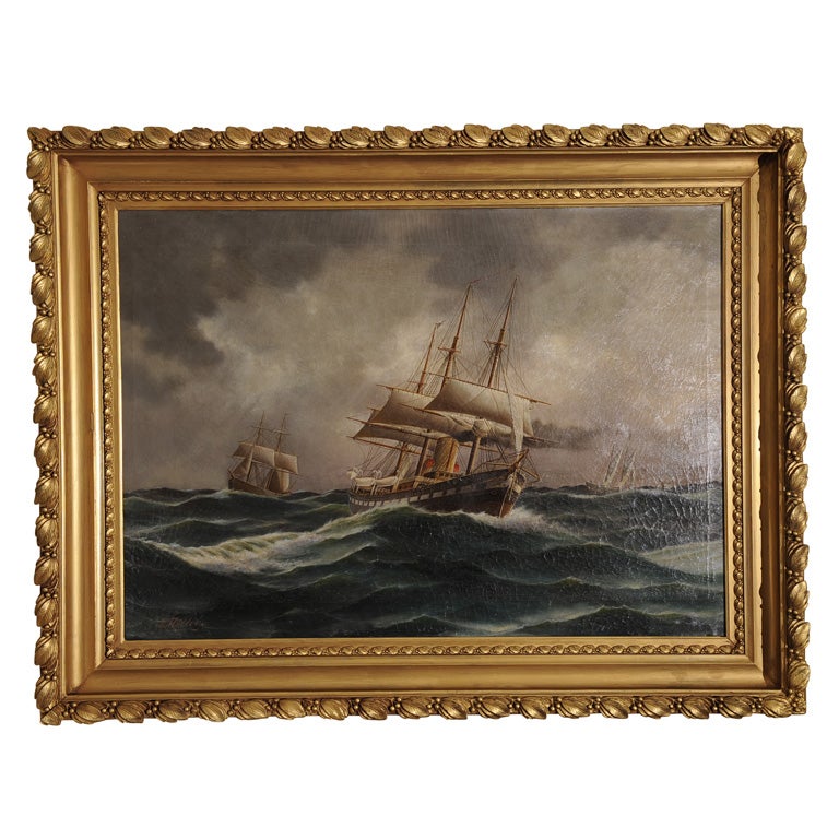 "Storm on the North Sea" by Fritz Müller