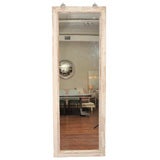 Antique Late 19th-Century French Factory Door Mirror