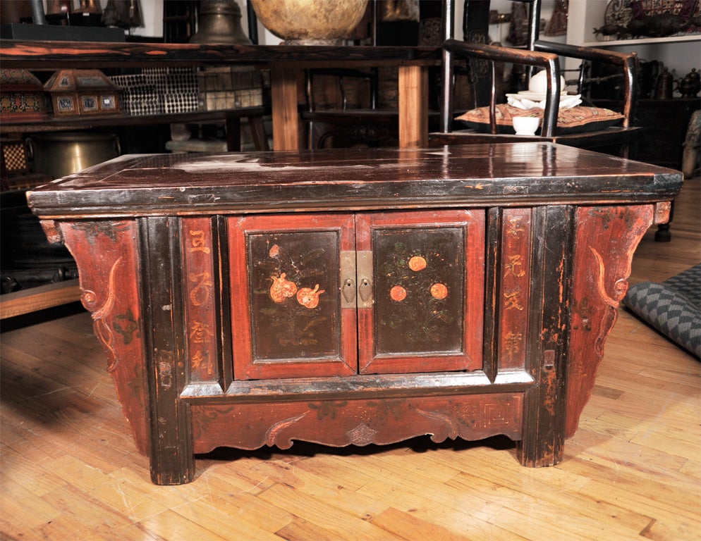 Low Cabinet with Painted Doors