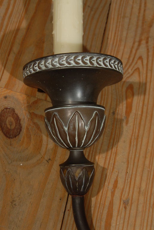 Dutch Colonial Single Large Bronze Wall Sconce from the Netherlands, circa 1890