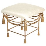 Gold Painted Rope and Tassel Stool/Bench