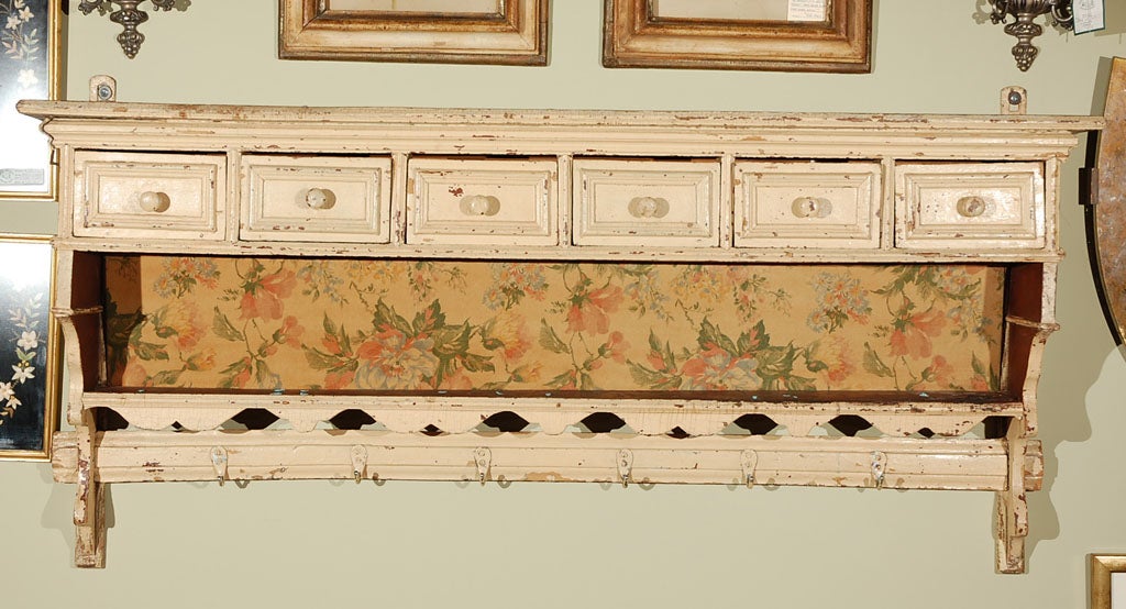 Great Old Multi Purpose Painted Wood Shelf