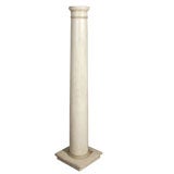 Two Old Wood Pillars with Square Bases
