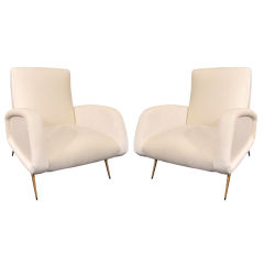 PAIR OF "MARCO ZANUSSO" CLUB CHAIRS