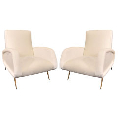 Retro PAIR OF "MARCO ZANUSSO" CLUB CHAIRS