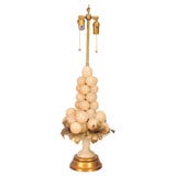 Mid-Century Alabaster Grapes Lamp