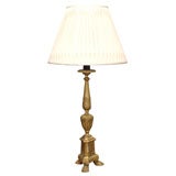 Antique FRENCH GILT CANDELSTICK AS LAMP