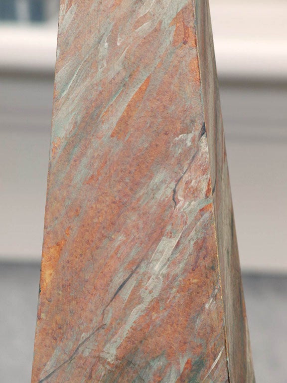 Mid-20th Century TOLE PAINTED OBELISK For Sale