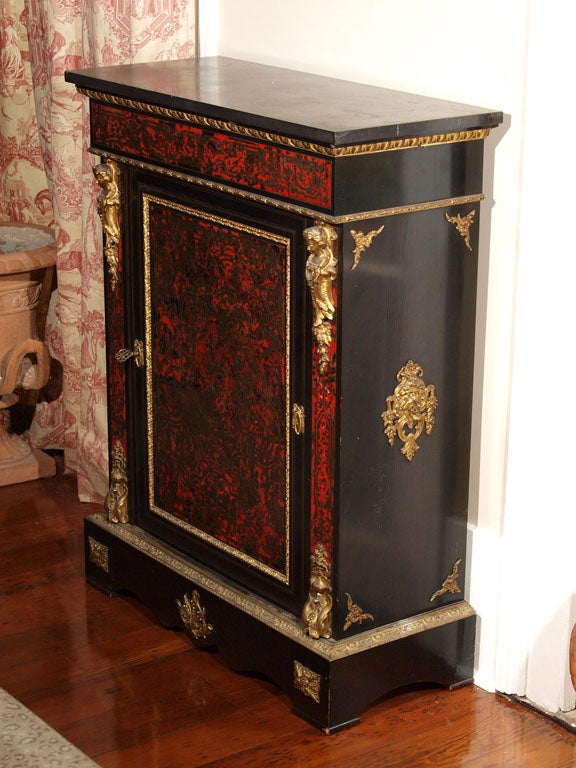 FRENCH NAPOLEON III BOULLE MUSIC CABINET For Sale 1