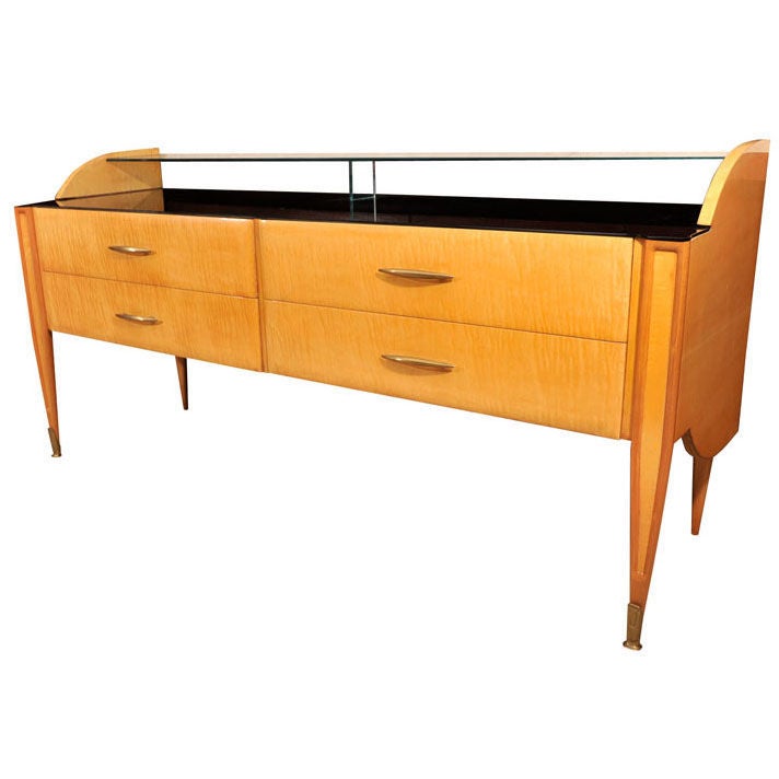 Blonde Sycamore Console For Sale