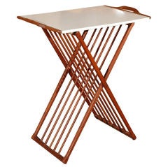 Wood and laminate collapsable tray table by Milo Baughman