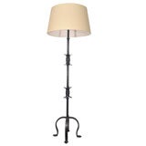 Forged and Incised Iron Floor Lamp