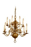 19th century DutchTwo-Tier Chandelier in Brass