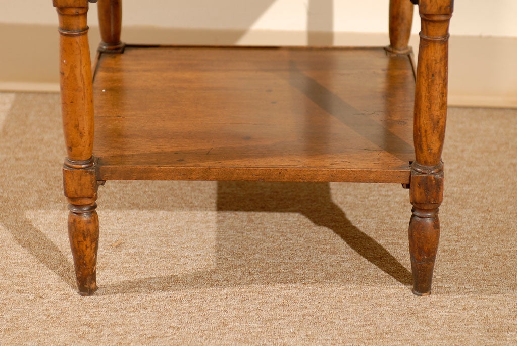 French Refraishicious Table in Fruitwood with Gray Marble Top, circa 1810 1