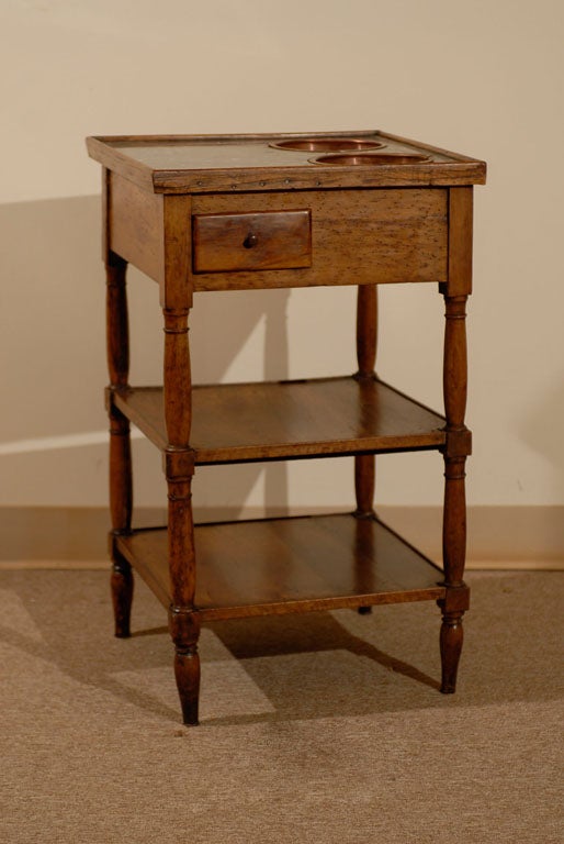 French Refraishicious Table in Fruitwood with Gray Marble Top, circa 1810 2