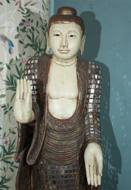 Large Carved, Painted  Statue