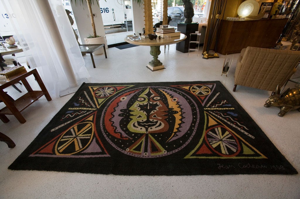 Wool Area Rug designed by Jean Cocteau 1
