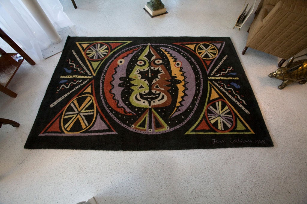 Wool Area Rug designed by Jean Cocteau 6