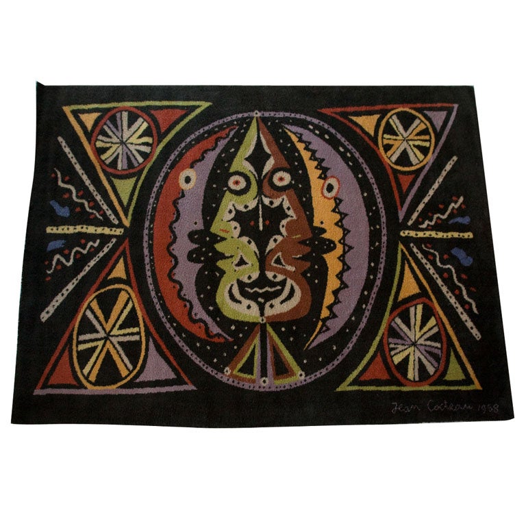 Wool Area Rug designed by Jean Cocteau
