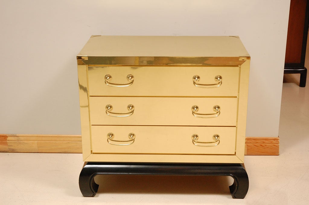 Pair Of Brass Clad Cabinets
