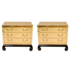 Pair Of Brass Clad Cabinets