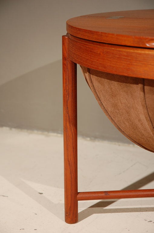 Teak Sewing/Side Table Designed By Rastad & Relling 1