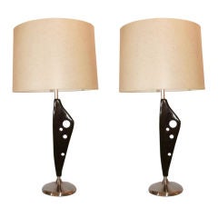 A Pair of Sculptural Italian Table Lamps